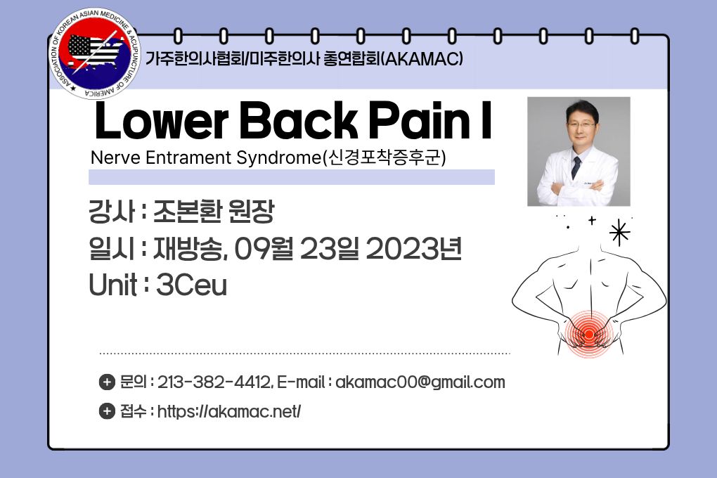 Nerve Entrapment: Lumbago, Lower Extremities I (신경포착증후군 요통 하지부 I) (재)