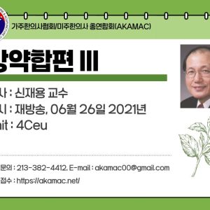 Herbal Prescription Bangyakhappyeon III(방약합편 III) (재)