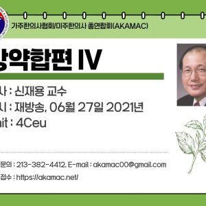 Herbal Prescription Bangyakhappyeon IV(방약합편 IV) (재)